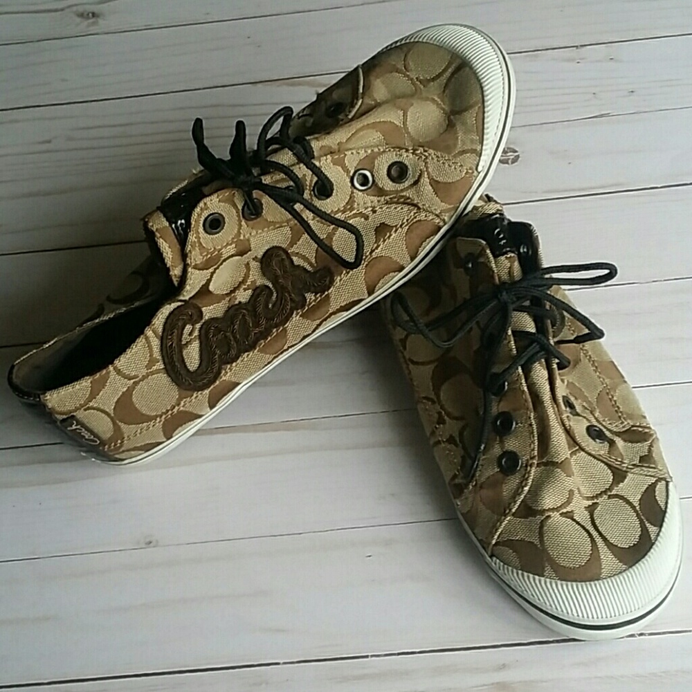 Authentic Keely Coach Slip Ons